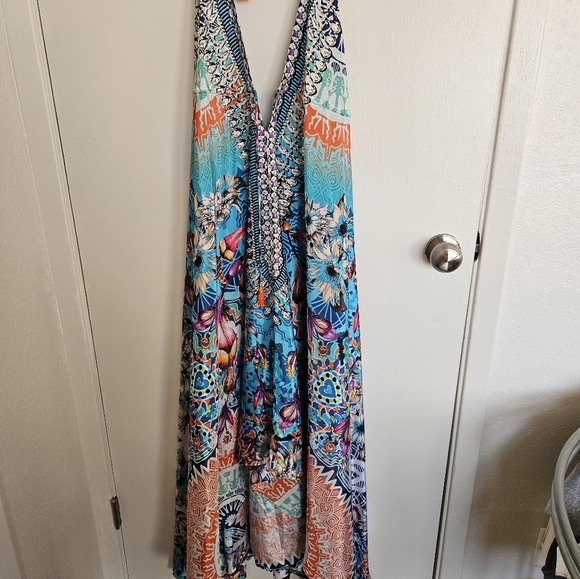 Sakkas Colorful Abstract Pattern Dress - Picture 3 of 6